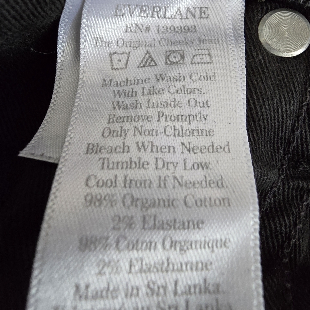 Everlane Women's Charcoal Black Straight Leg Jeans.  Size 31 - Picture 8 of 8
